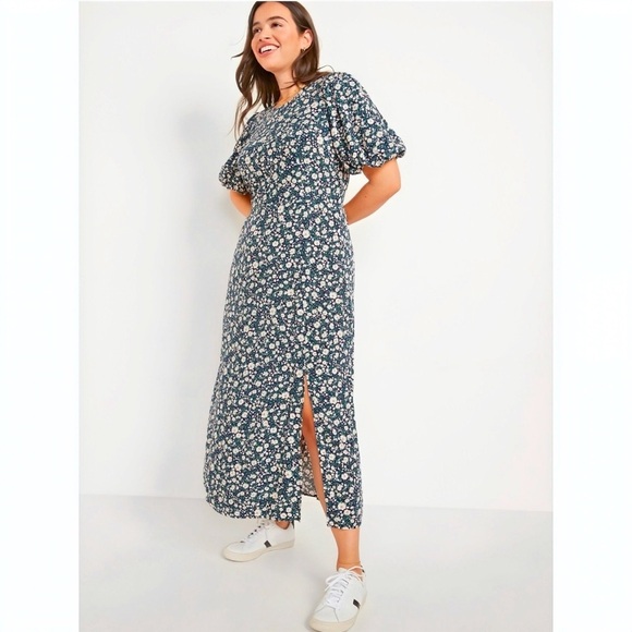 Old Navy Floral Blue Maxi Dress - Picture 1 of 10